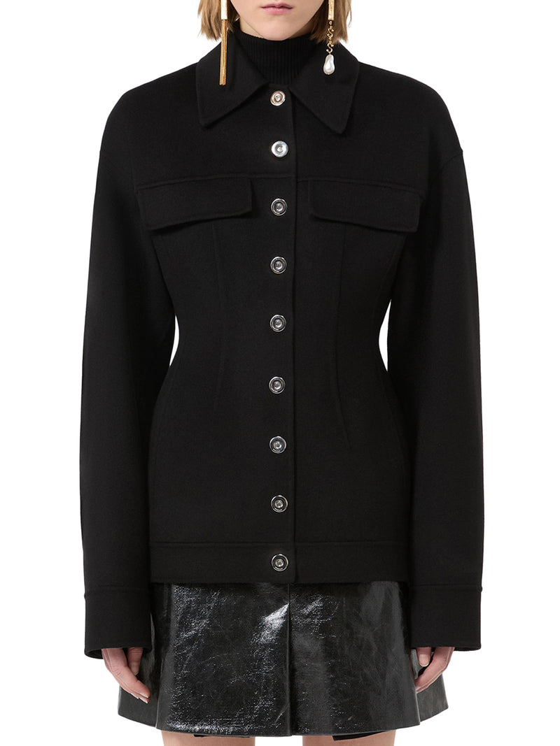 OVERSHIRT SAGOMATA IN PURA LANA