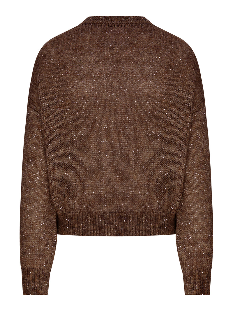 MAGLIA IN FILATO LUREX CON PAILLETTES