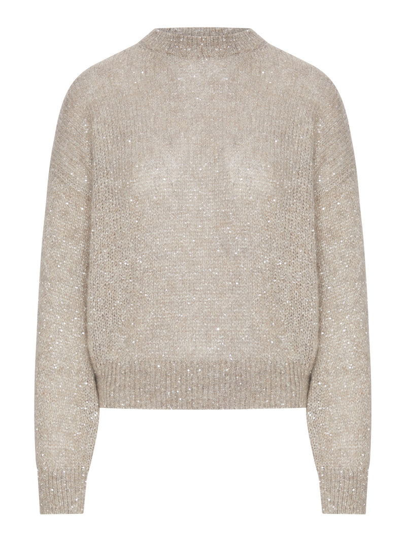 MAGLIA IN FILATO LUREX CON PAILLETTES