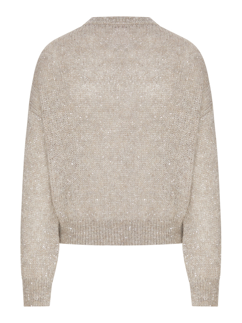 MAGLIA IN FILATO LUREX CON PAILLETTES