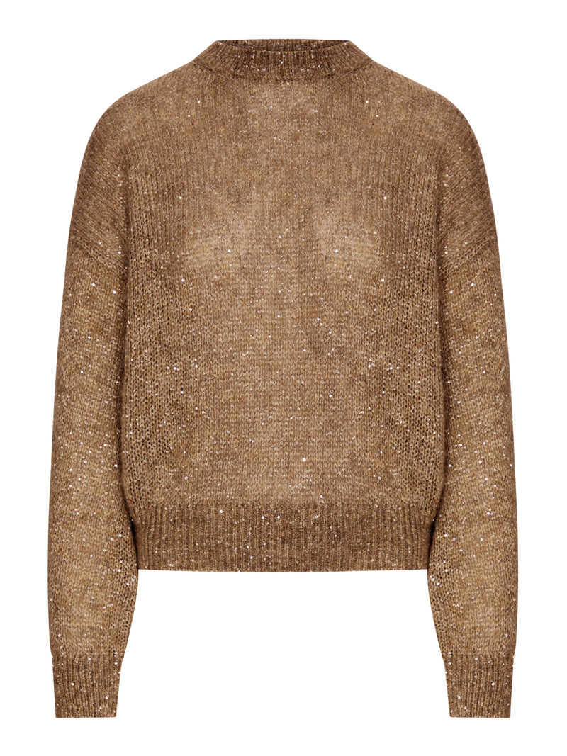 MAGLIA IN FILATO LUREX CON PAILLETTES