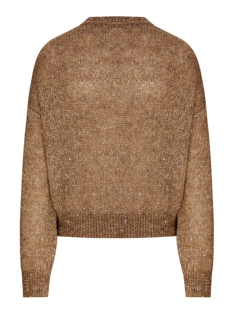 MAGLIA IN FILATO LUREX CON PAILLETTES