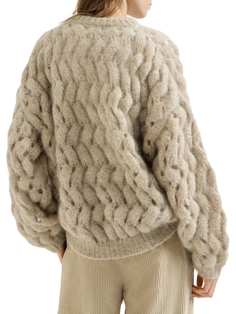 MAGLIA DAZZLING ZIGZAG CABLE