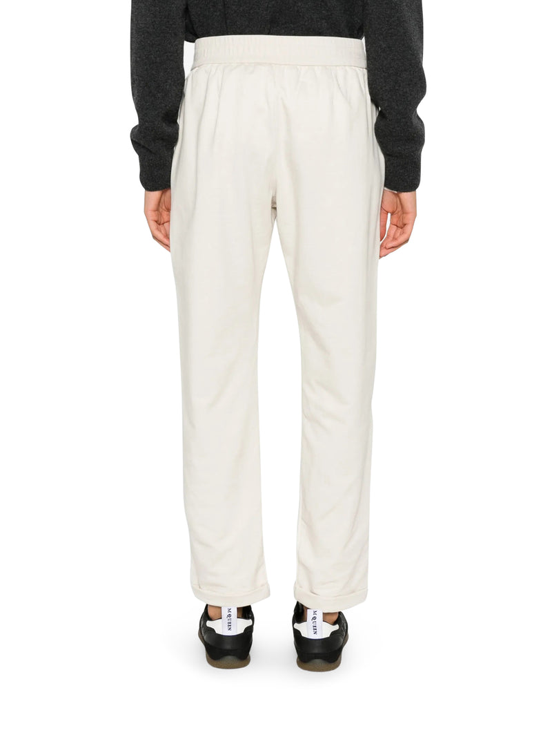 PANTALONE TRACK IN FELPA LEGGERA DI COTONE STRETCH CON MONILE