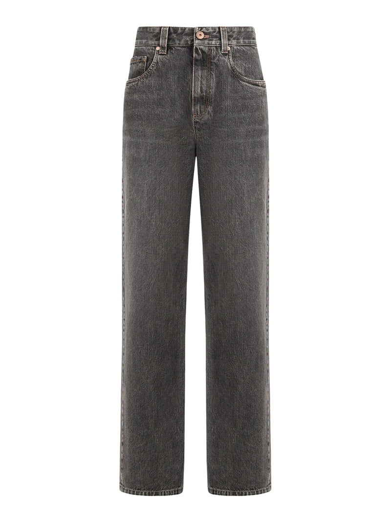 PANTALONI AUTHENTIC DENIM CONTEMPORARY LOOSE CON MOTIVO MONILI