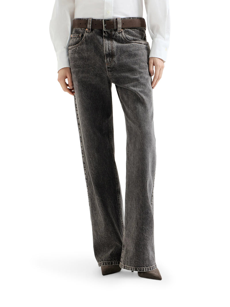 PANTALONI AUTHENTIC DENIM CONTEMPORARY LOOSE CON MOTIVO MONILI