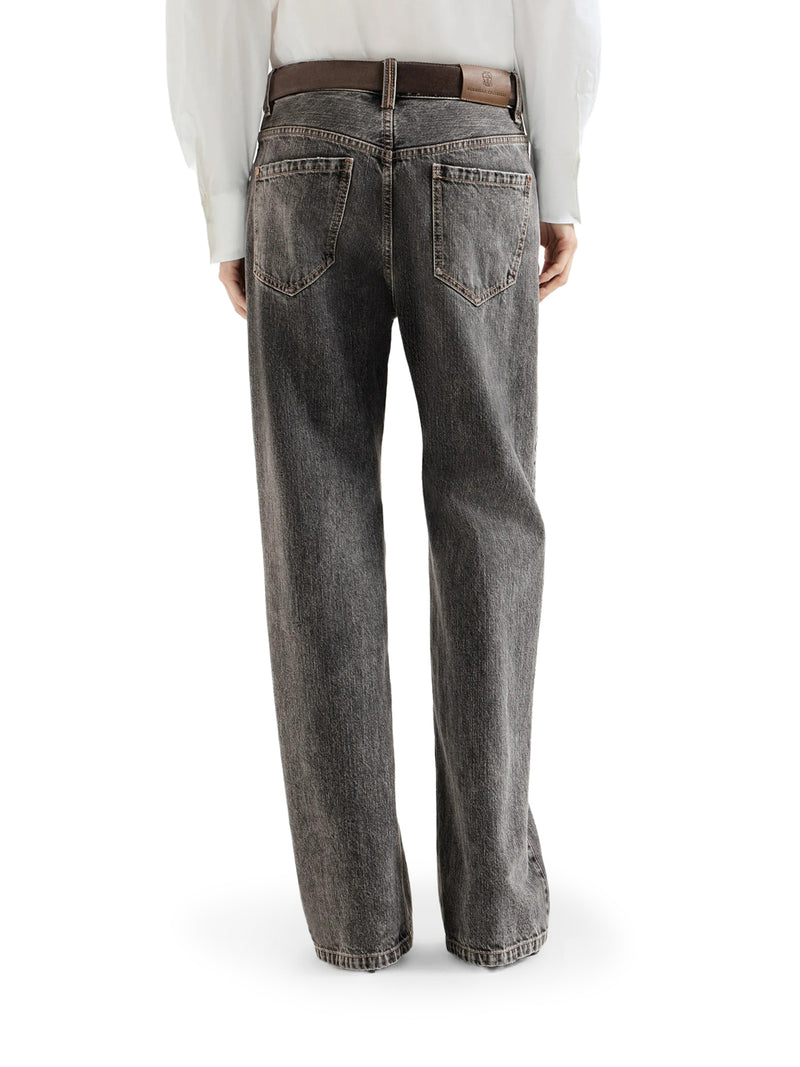 PANTALONI AUTHENTIC DENIM CONTEMPORARY LOOSE CON MOTIVO MONILI