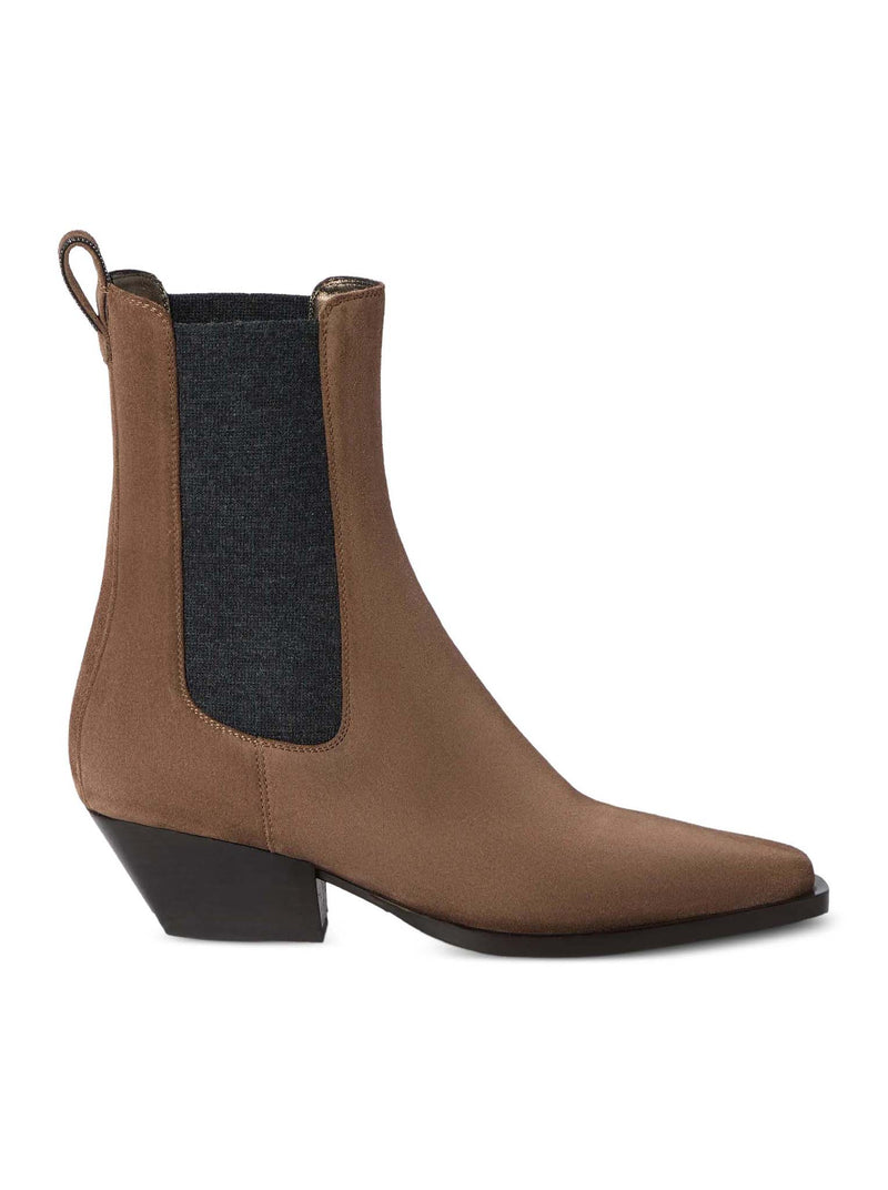 CHELSEA BOOT IN CAMOSCIO CON PRECIOUS LOOP DETAIL