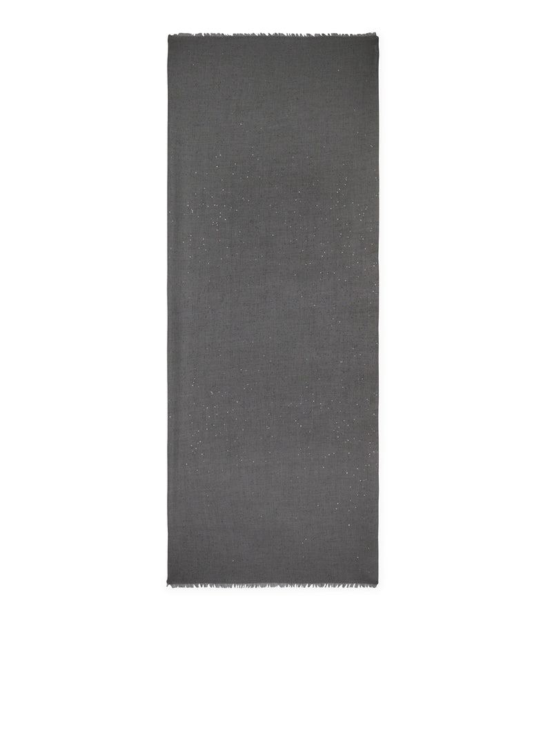SCIARPA IN CASHMERE E SETA CON PAILLETTES