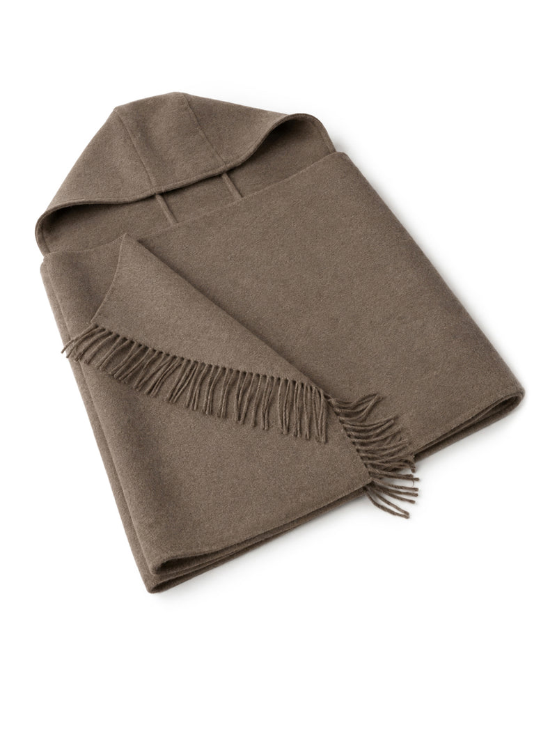 SCIARPA IN MAGLIA DI LANA E CASHMERE CON CAPPUCCIO