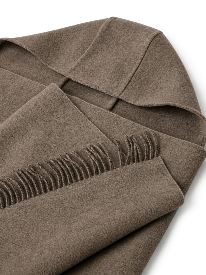 SCIARPA IN MAGLIA DI LANA E CASHMERE CON CAPPUCCIO