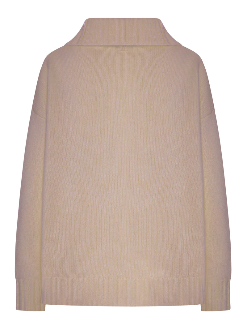 MAGLIA A COLLO ALTO IN FILATO DI CACHEMIRE