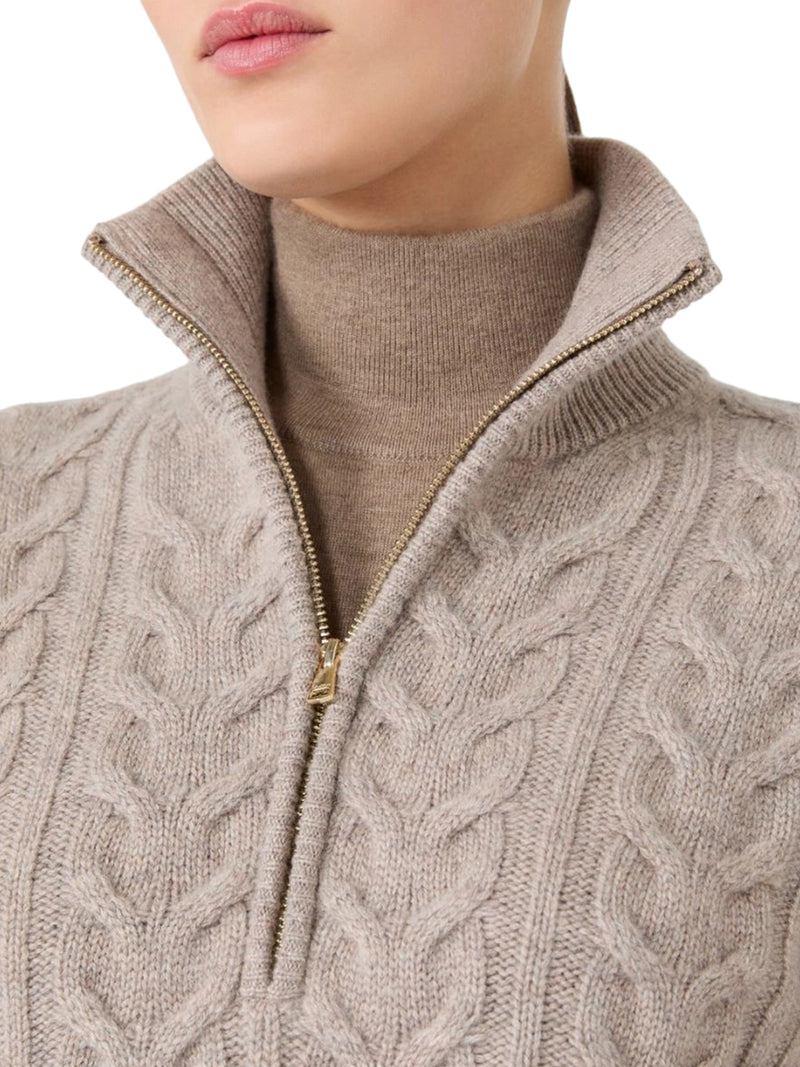 MAGLIA IN FILATO DI CACHEMIRE A TRECCE