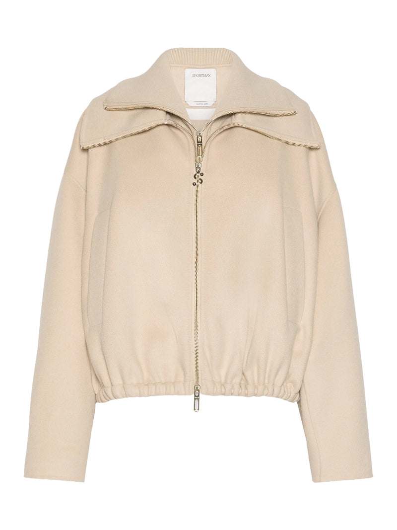 BOMBER IN PURA LANA CON DAVANTINO RIMOVIBILE