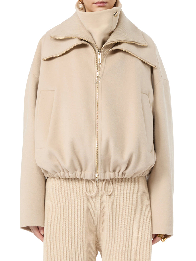 BOMBER IN PURA LANA CON DAVANTINO RIMOVIBILE