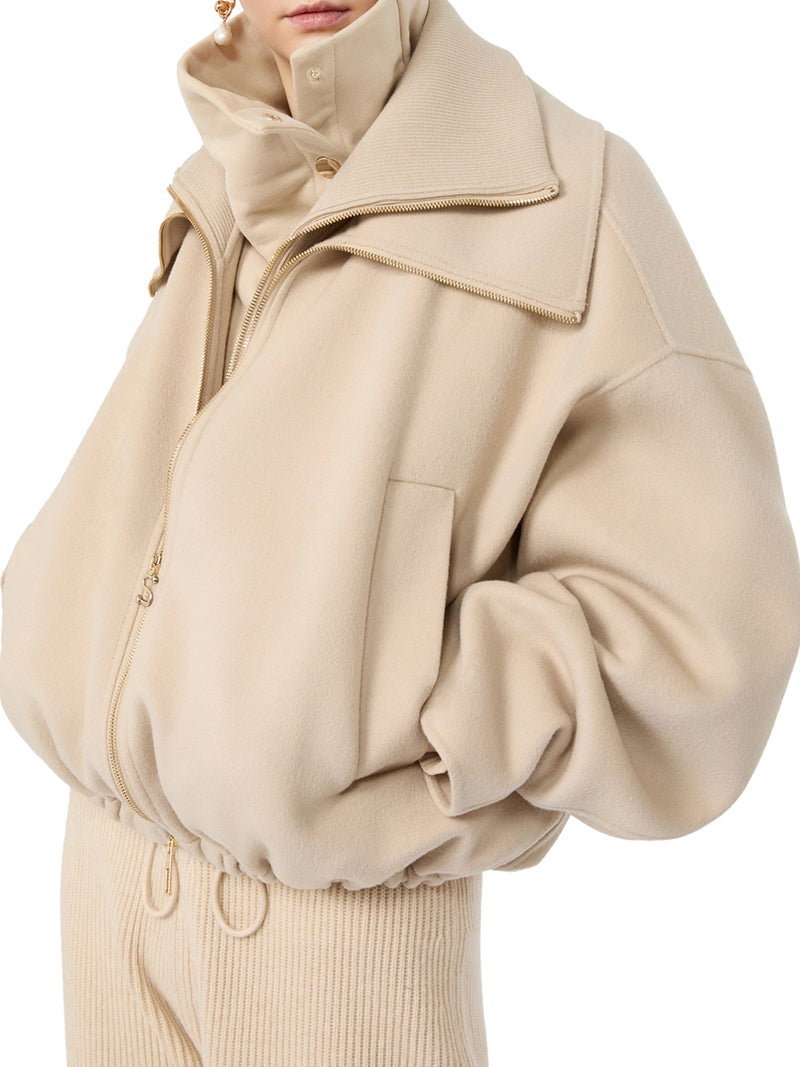 BOMBER IN PURA LANA CON DAVANTINO RIMOVIBILE
