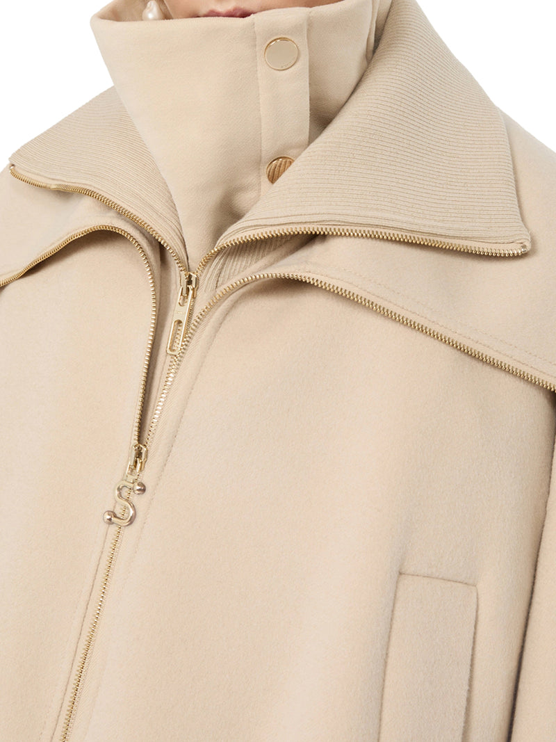 BOMBER IN PURA LANA CON DAVANTINO RIMOVIBILE