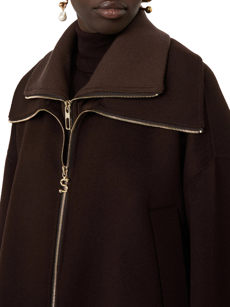 BOMBER IN PURA LANA CON DAVANTINO RIMOVIBILE