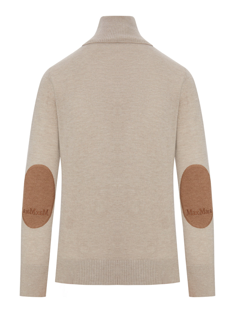MAGLIA DOLCEVITA IN MAGLIA CON PATCH SUI GOMITI