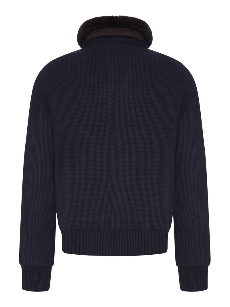 GIACCA BOMBER LEVION CON COLLO IN PELLICCIA