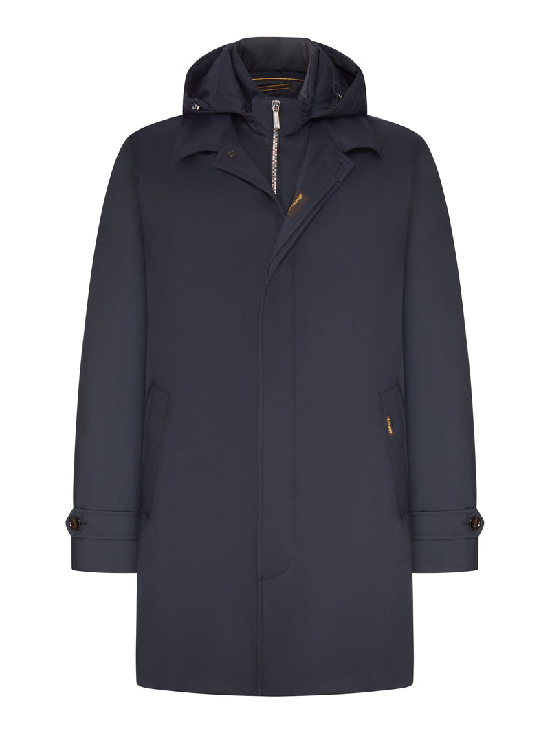 PARKA BLU NAVY CON CAPPUCCIO