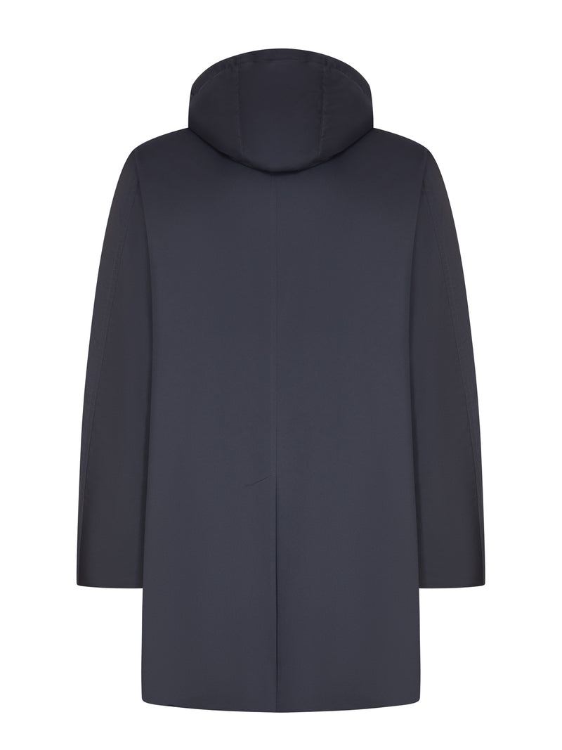 PARKA BLU NAVY CON CAPPUCCIO