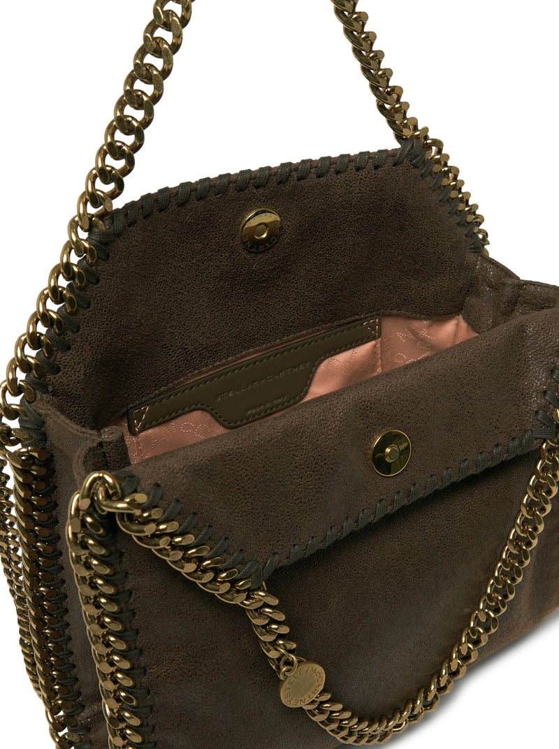 BORSA A MANO FALABELLA MINI IN SHAGGY DEER CIOCCOLATO