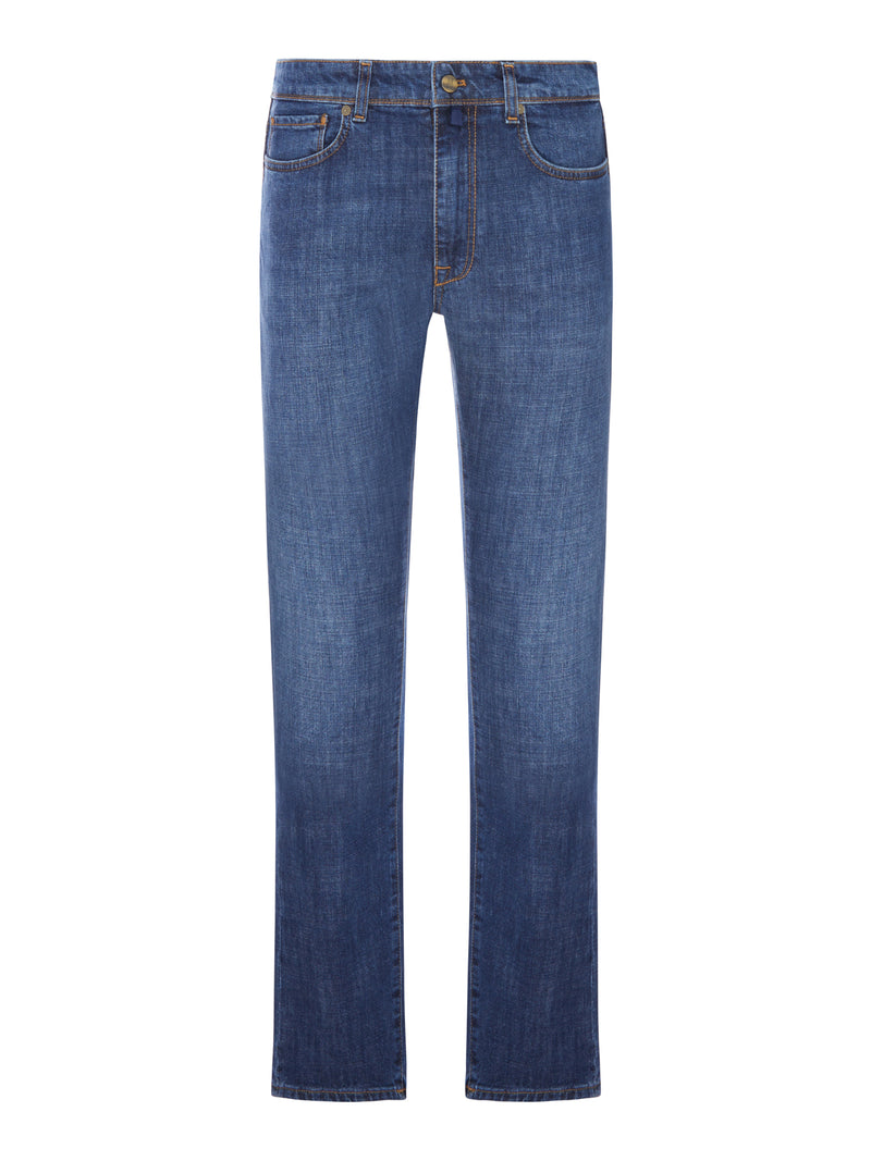 JEANS REGULAR IN DENIM LAVAGGIO MEDIO