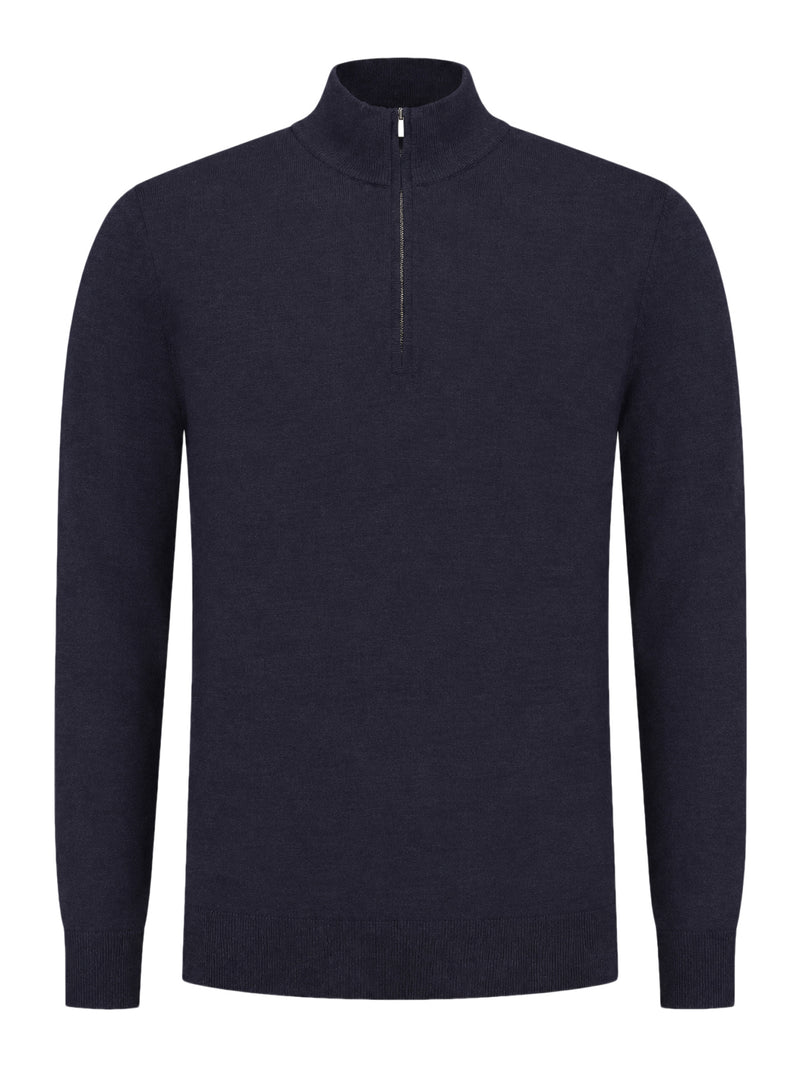 MAGLIONE A COLLO ALTO IN LANA CON ZIP
