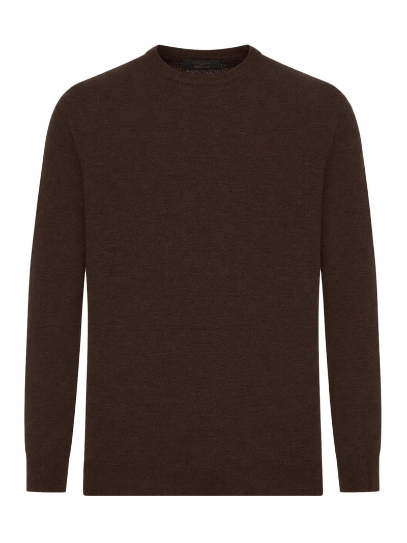 MAGLIA GIROCOLLO IN LANA FINE PETTINATA