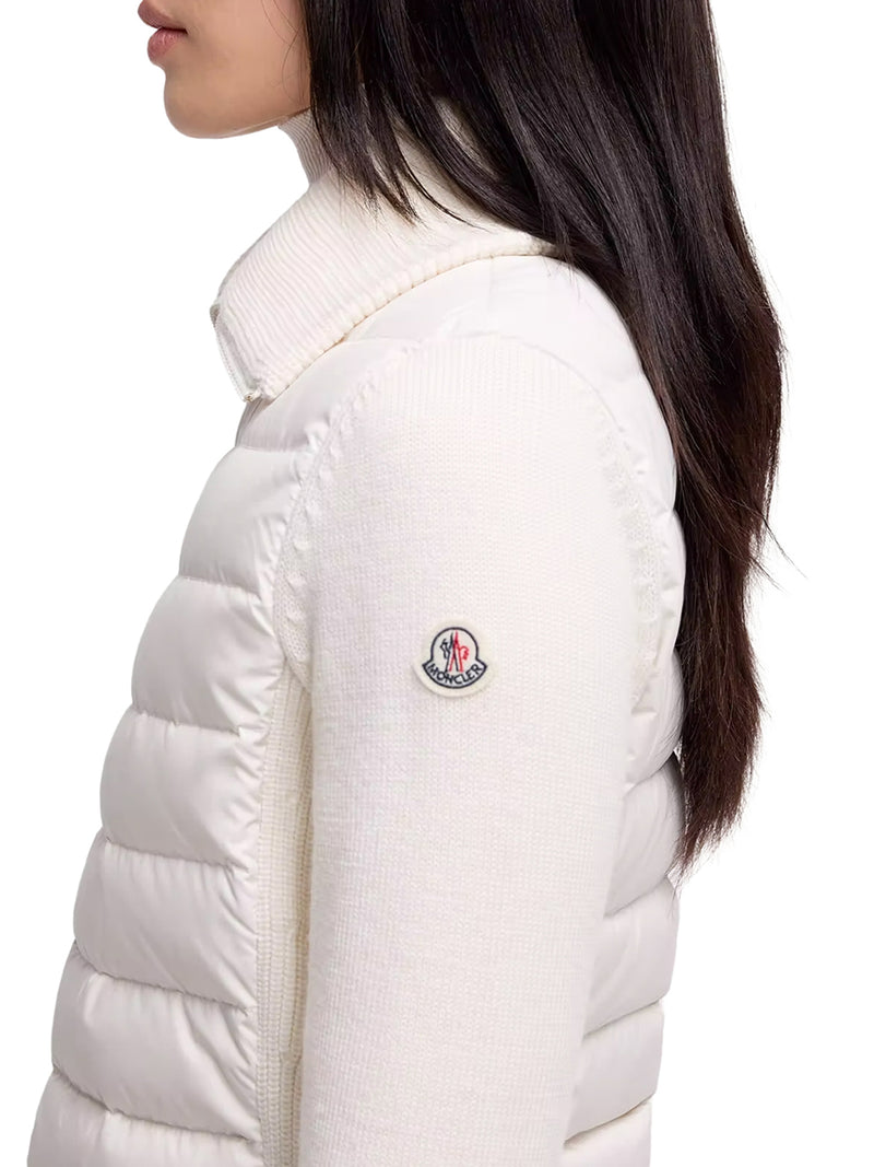 CARDIGAN IN LANA IMBOTTITO CON ZIP