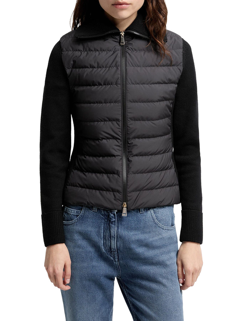 CARDIGAN IN LANA IMBOTTITO CON ZIP