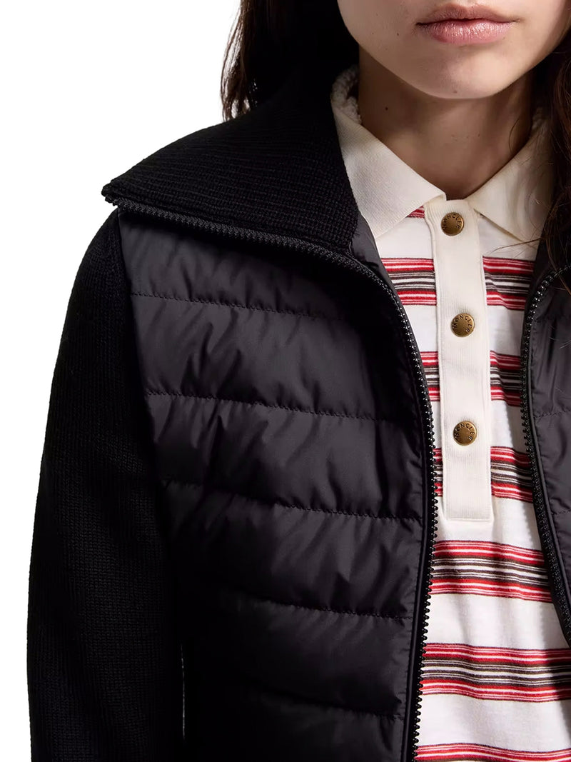 CARDIGAN IN LANA IMBOTTITO CON ZIP
