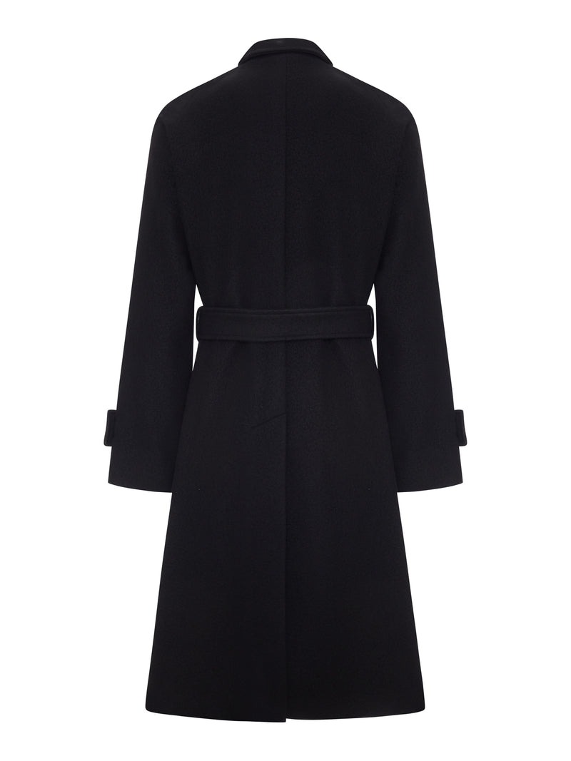 CAPPOTTO DOPPIOPETTO IN PANNO CON CINTURA