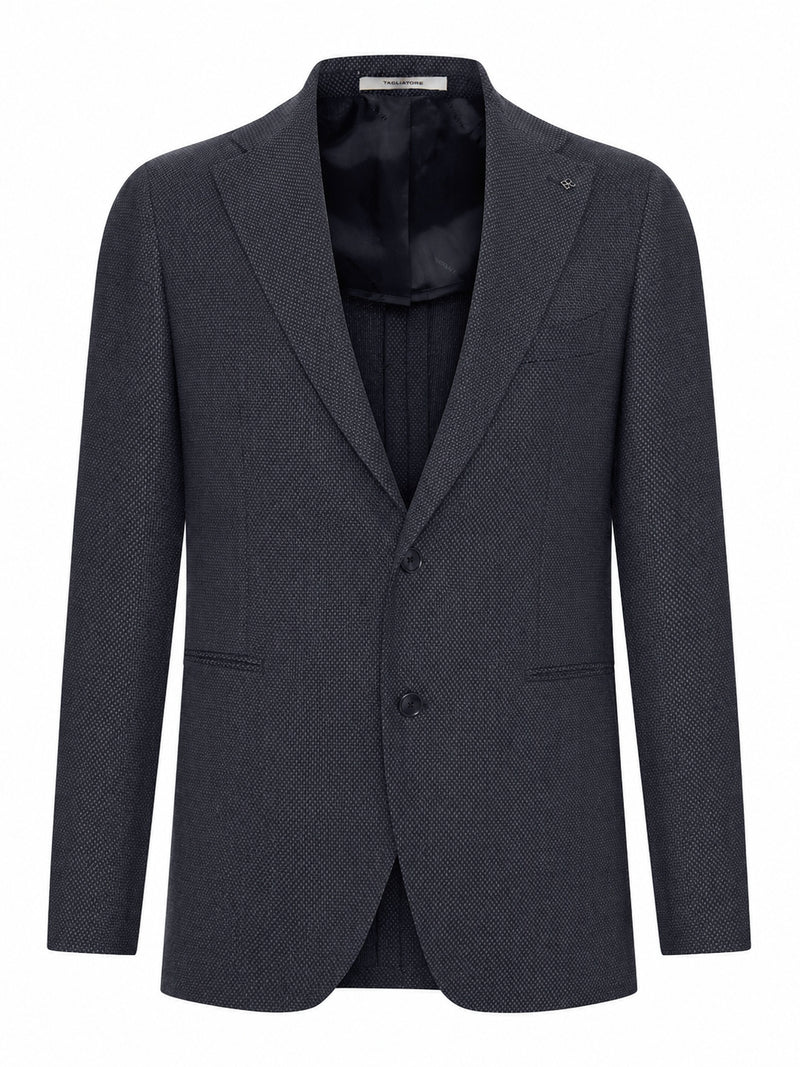 GIACCA BLAZER IN TESSUTO OPERATO CON DUE BOTTONI