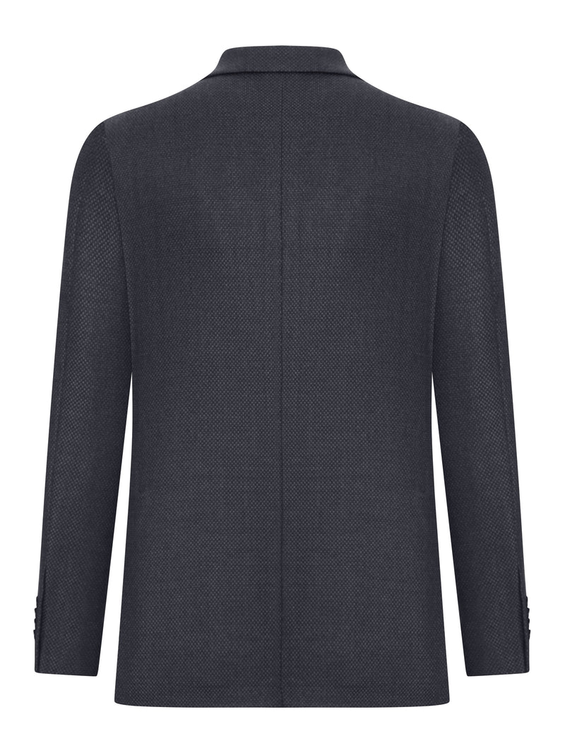 GIACCA BLAZER IN TESSUTO OPERATO CON DUE BOTTONI