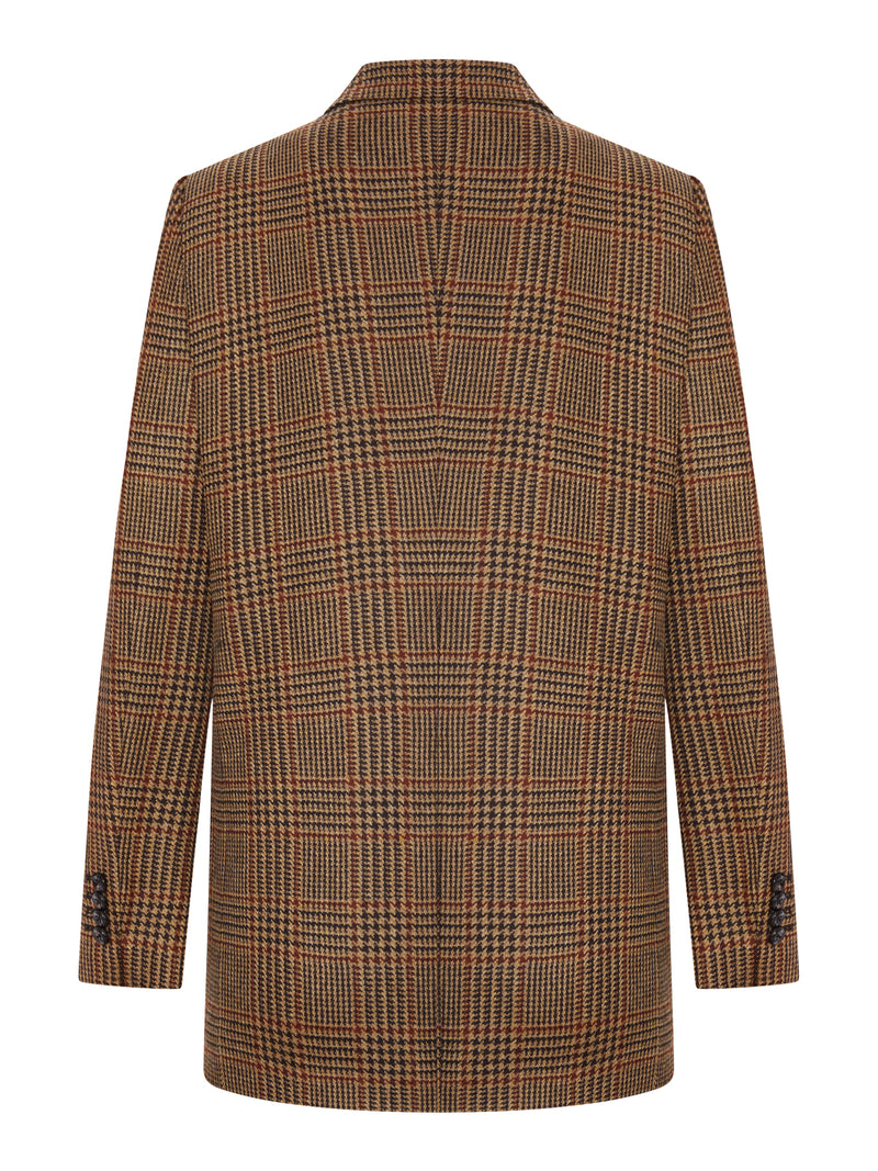 GIACCA BLAZER DOPPIOPETTO IN MISTO CASHMERE CHECK