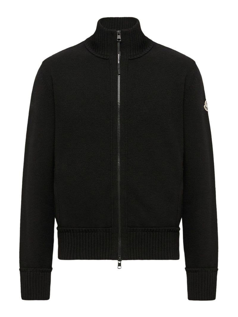 CARDIGAN CON ZIP IN LANA E CASHMERE