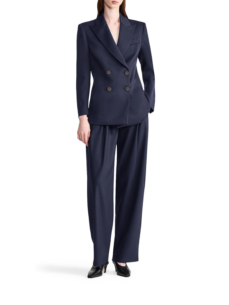 BLAZER DOPPIOPETTO IN LANA DOUBLE CON REVERS A LANCIA