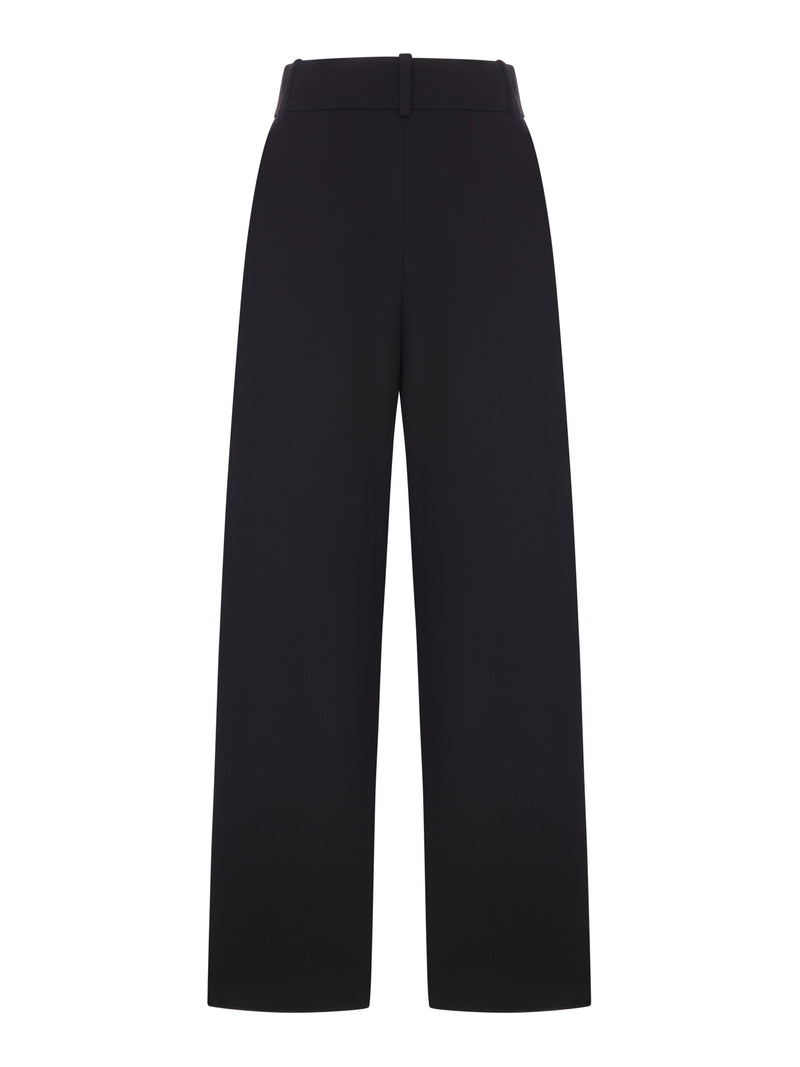 PANTALONE PALAZZO IN TESSUTO CON VITA ALTA