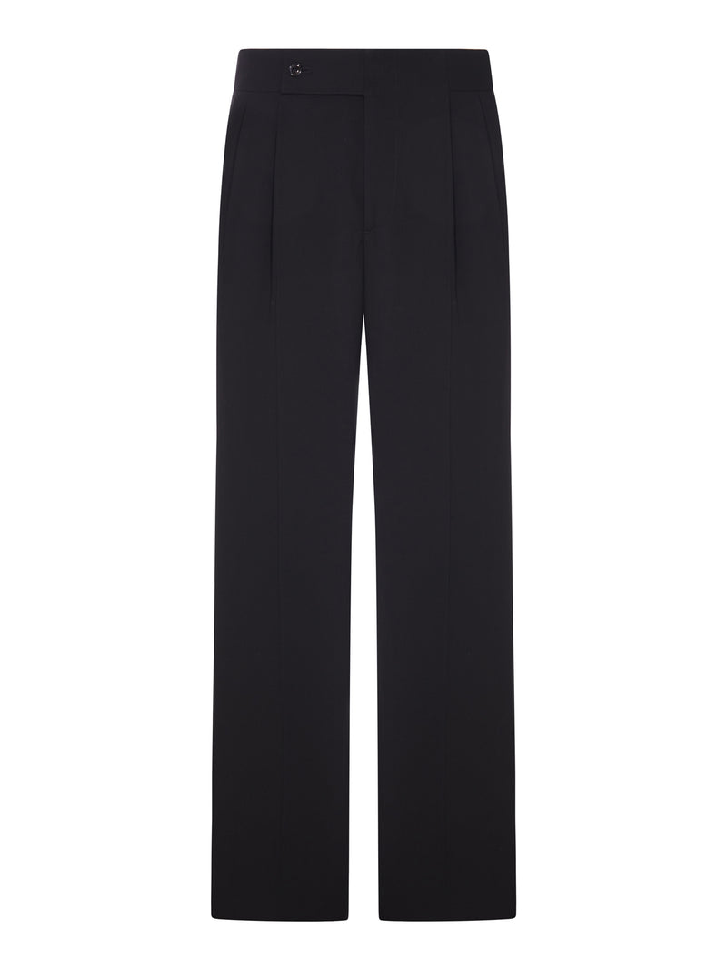 PANTALONI A DUE PINCES IN PURA LANA VERGINE