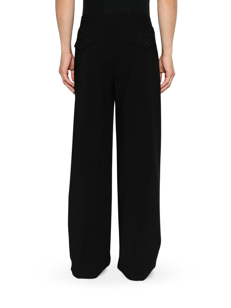 PANTALONI A DUE PINCES IN PURA LANA VERGINE
