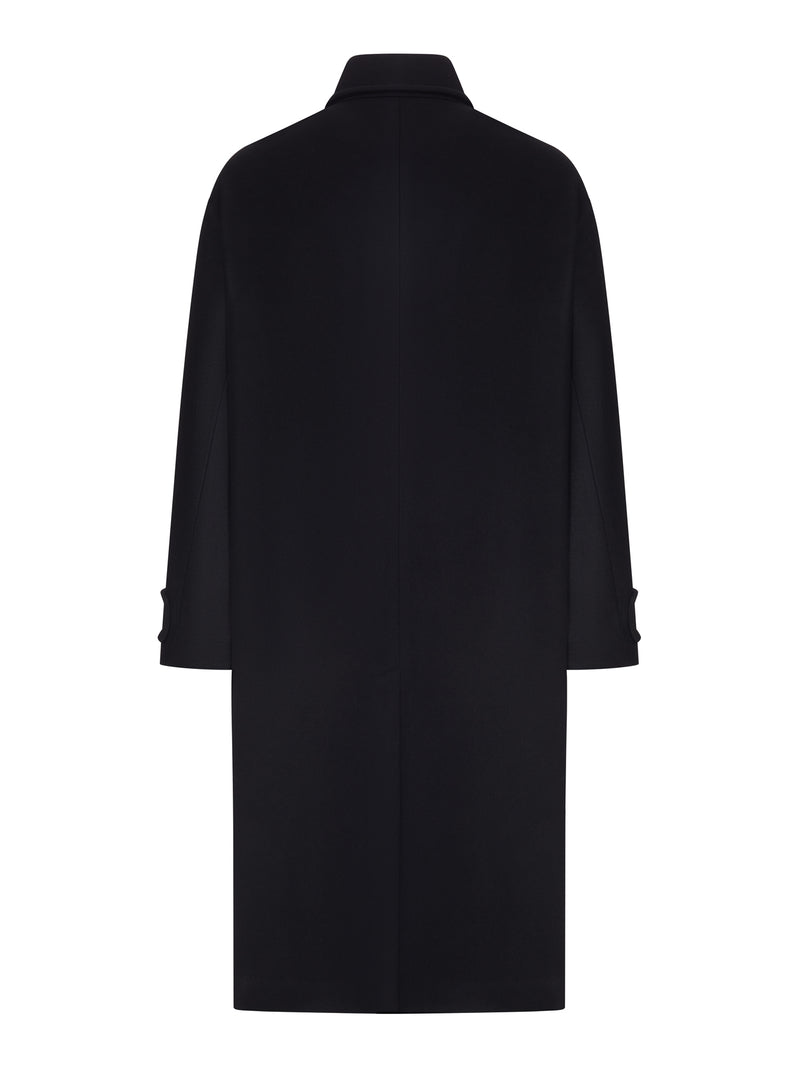 CAPPOTTO LUNGO NERO CON BOTTONI