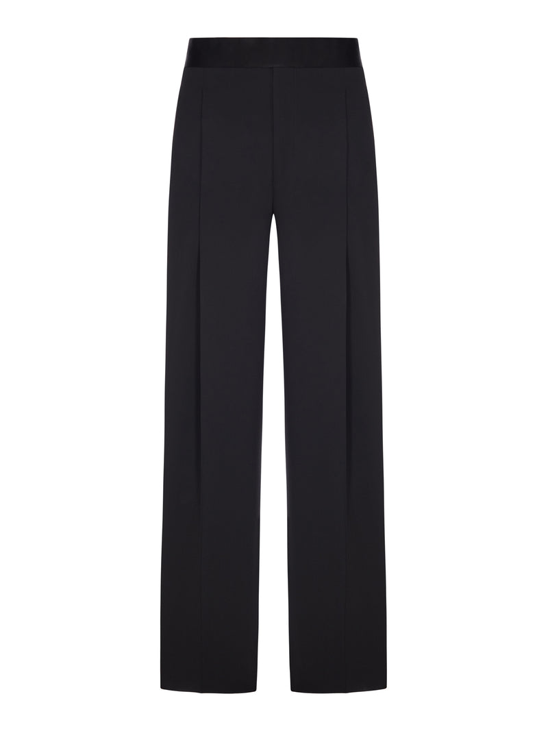 PANTALONE PALAZZO IN TESSUTO CON PINCES