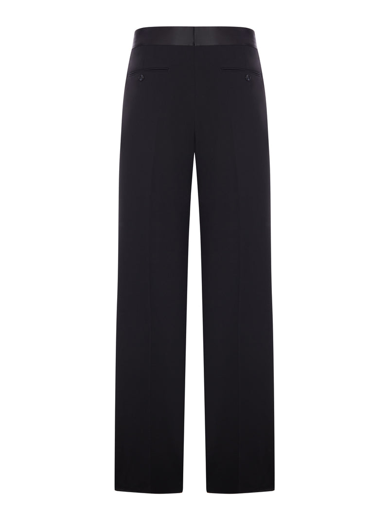 PANTALONE PALAZZO IN TESSUTO CON PINCES