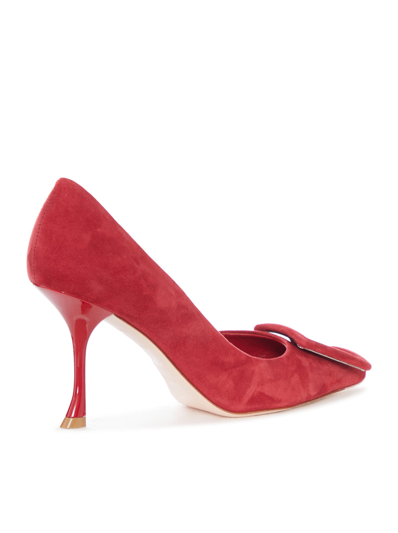 DECOLLETÉ IN CAMOSCIO CON FIOCCO E TACCO STILETTO