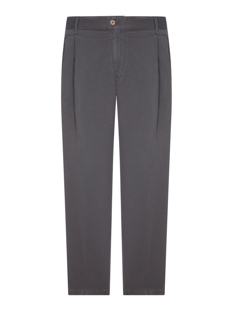 PANTALONE CHINO IN COTONE CON PINCES