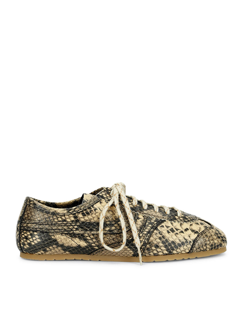 SNEAKER IN PELLE ANNI `70 EFFETTO PELLE DI SERPENTE