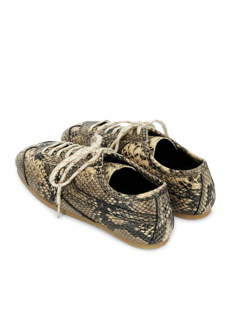SNEAKER IN PELLE ANNI `70 EFFETTO PELLE DI SERPENTE