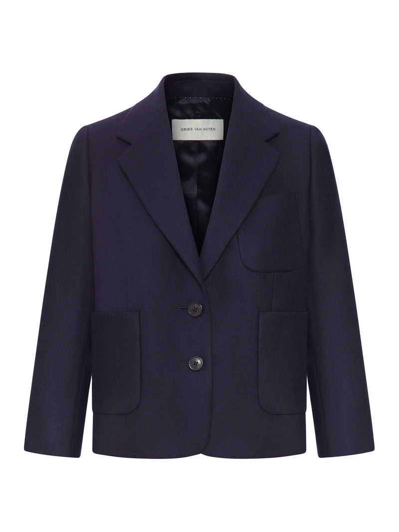 BLAZER MONOPETTO BLU NAVY